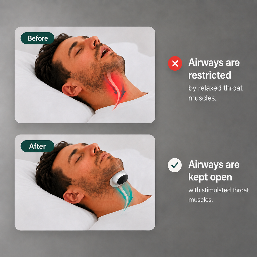 Smart Anti-Snore Device + 30 Magnetic Patches